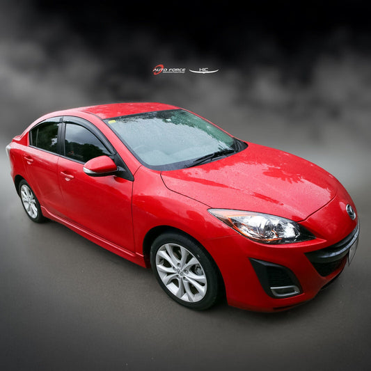 
                          Installed view -  Mazda 3 Sedan Weather Shields 2009-2013 - HIC Premium
                      