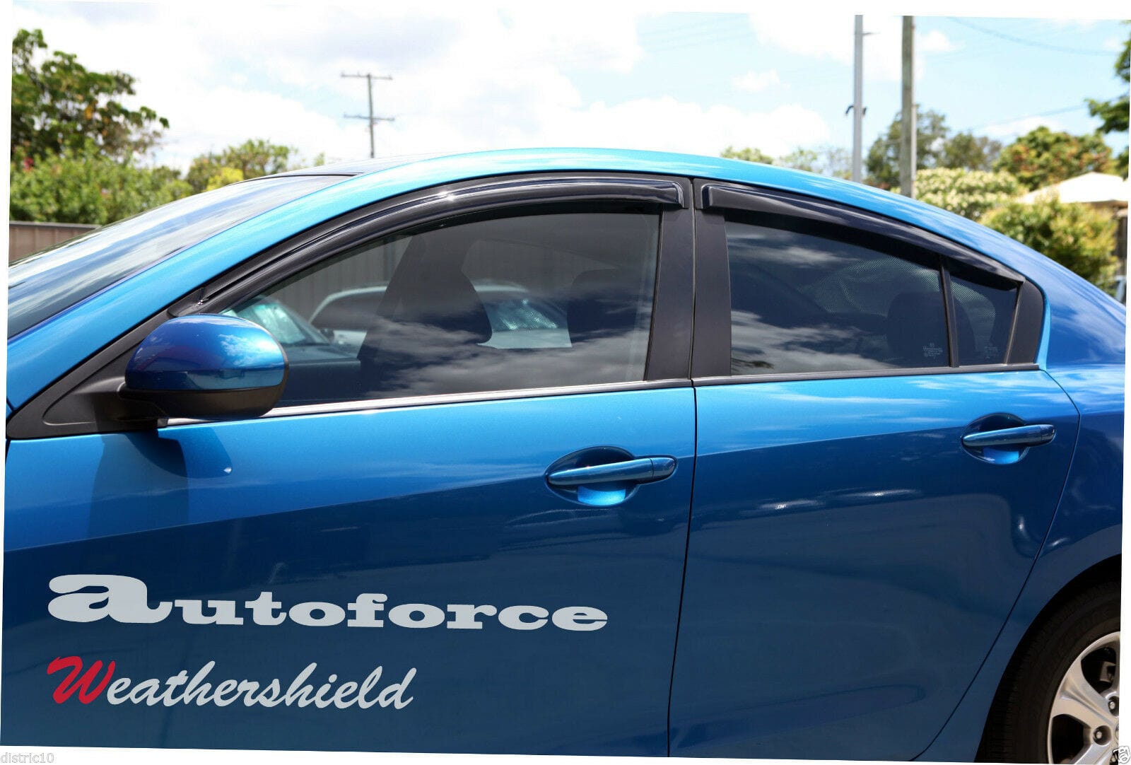 Installed view -  Mazda 3 Sedan Weather Shields 2009-2013 - HIC Premium