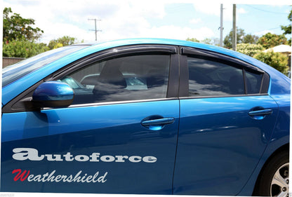 Installed view -  Mazda 3 Sedan Weather Shields 2009-2013 - HIC Premium