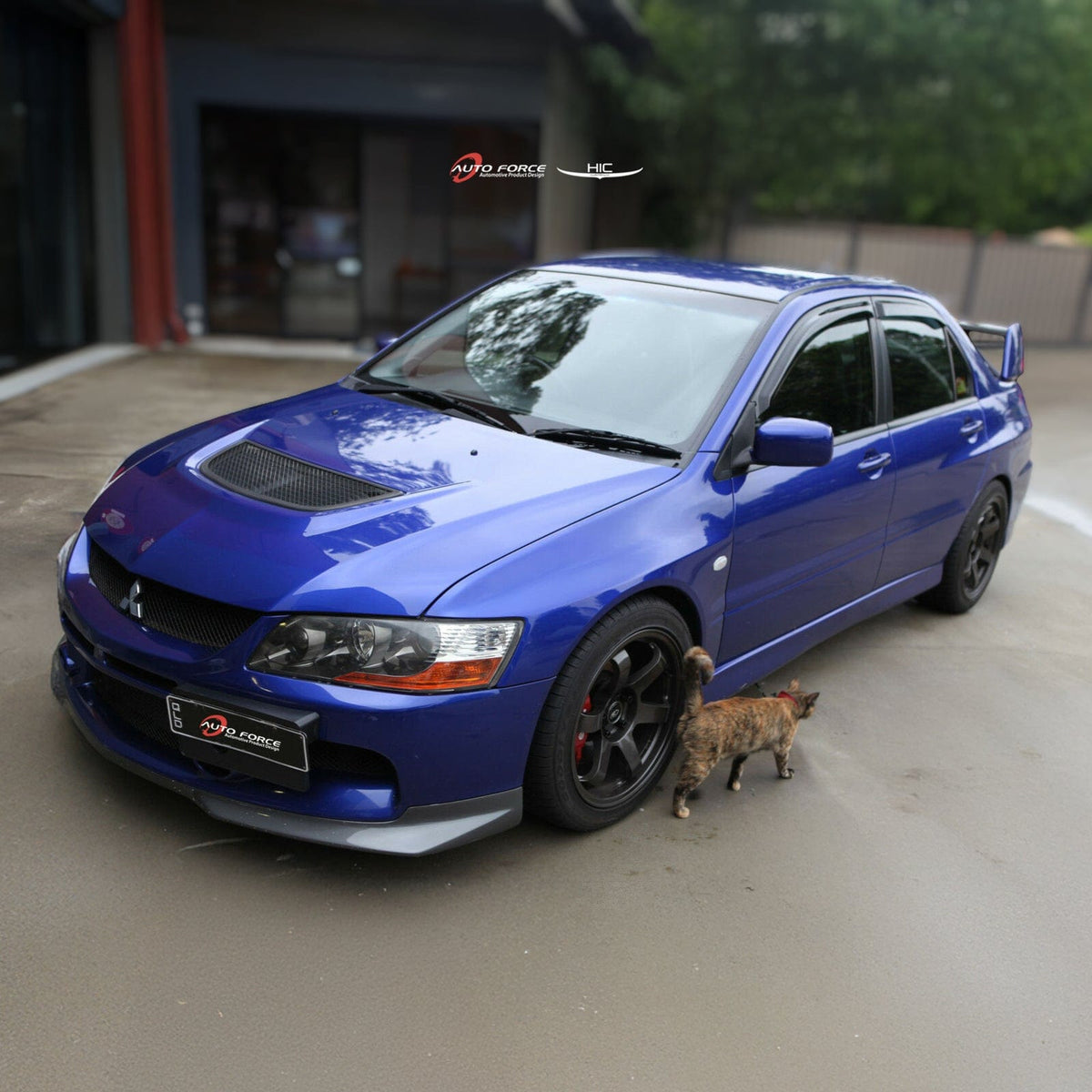 Installed view -  Mitsubishi Lancer CH Sedan Weather Shields 2003-2007 - HIC Premium