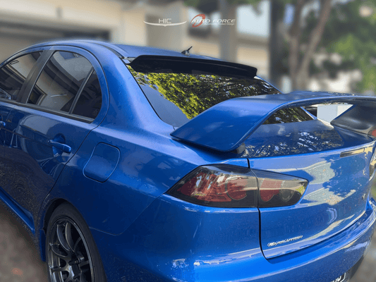 
                          Installed view -  Mitsubishi Lancer CJ CF CX CY Rear Roof Spoiler (2007-2016) - HIC Premium
                      