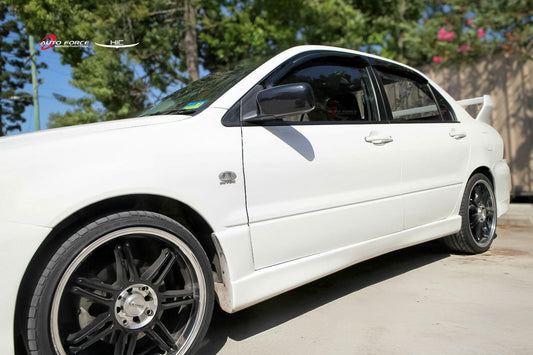 
                          Installed view -  Mitsubishi Lancer Evolution 7 8 9 Weather Shields - HIC Premium
                      