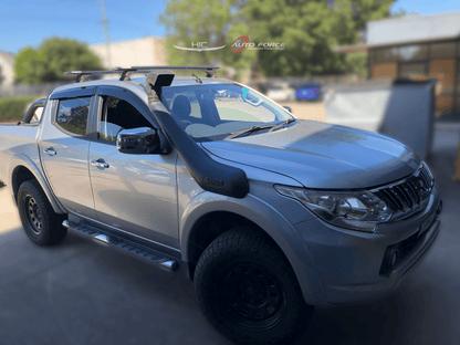 Installed view -  Mitsubishi Triton MQ MR Weather Shields 2015-2023 Dual Cab - HIC