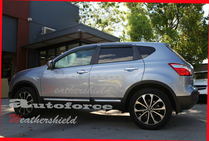 Installed view -  Nissan Dualis Qashqai Weather Shields 2007-2013 - HIC Premium