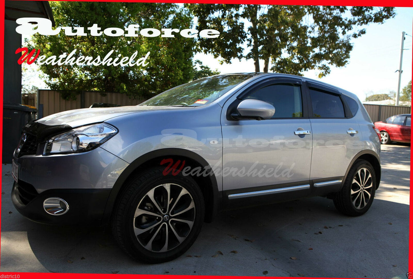 Installed view -  Nissan Dualis Qashqai Weather Shields 2007-2013 - HIC Premium