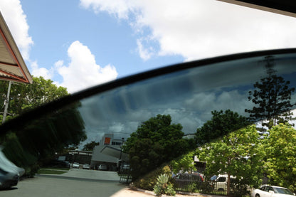 Installed view -  Nissan Navara D40 Ute Weather Shields Single Cab 2005-2015 - HIC