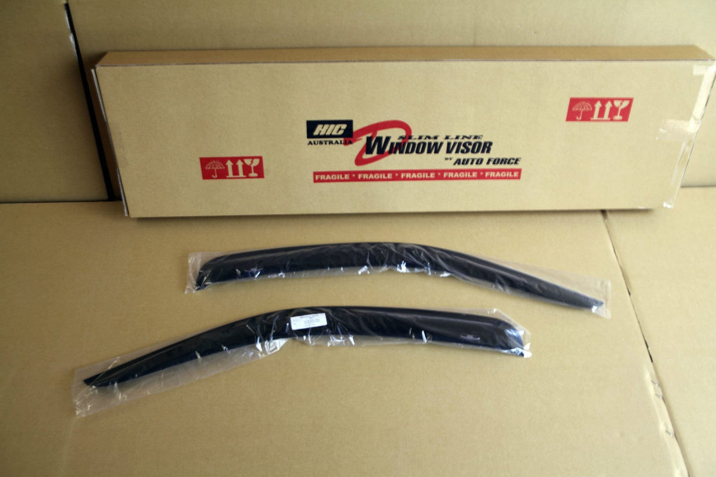 Installed view -  Nissan Navara D40 Ute Weather Shields Single Cab 2005-2015 - HIC