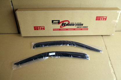 Installed view -  Nissan Navara D40 Ute Weather Shields Single Cab 2005-2015 - HIC