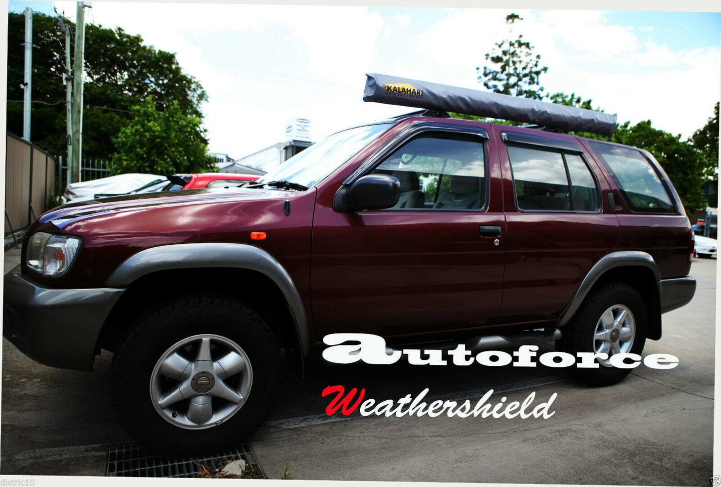 Installed view -  Nissan Pathfinder R50 WX Weather Shields 1996-2005 - HIC Premium