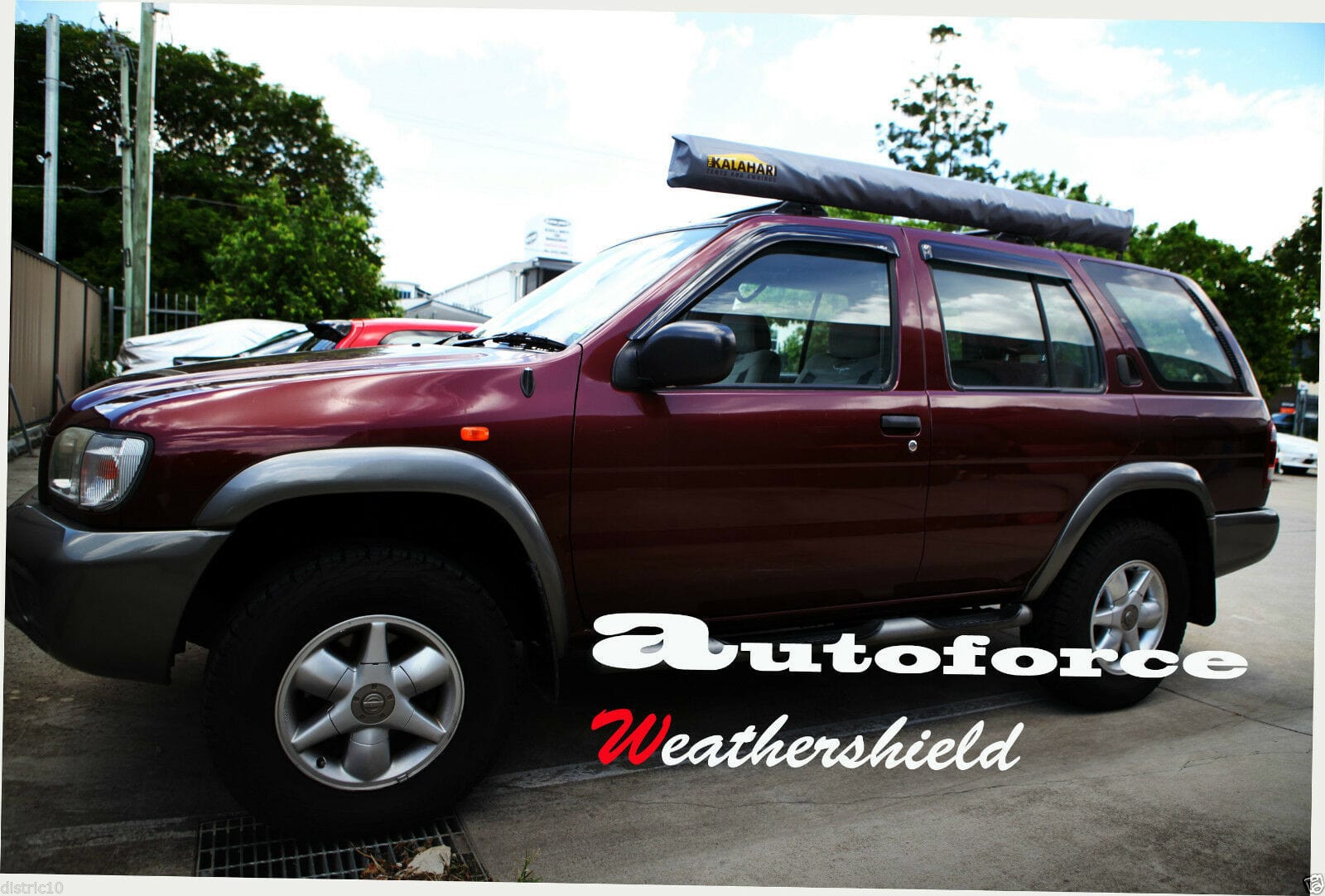 Installed view -  Nissan Pathfinder R50 WX Weather Shields 1996-2005 - HIC Premium