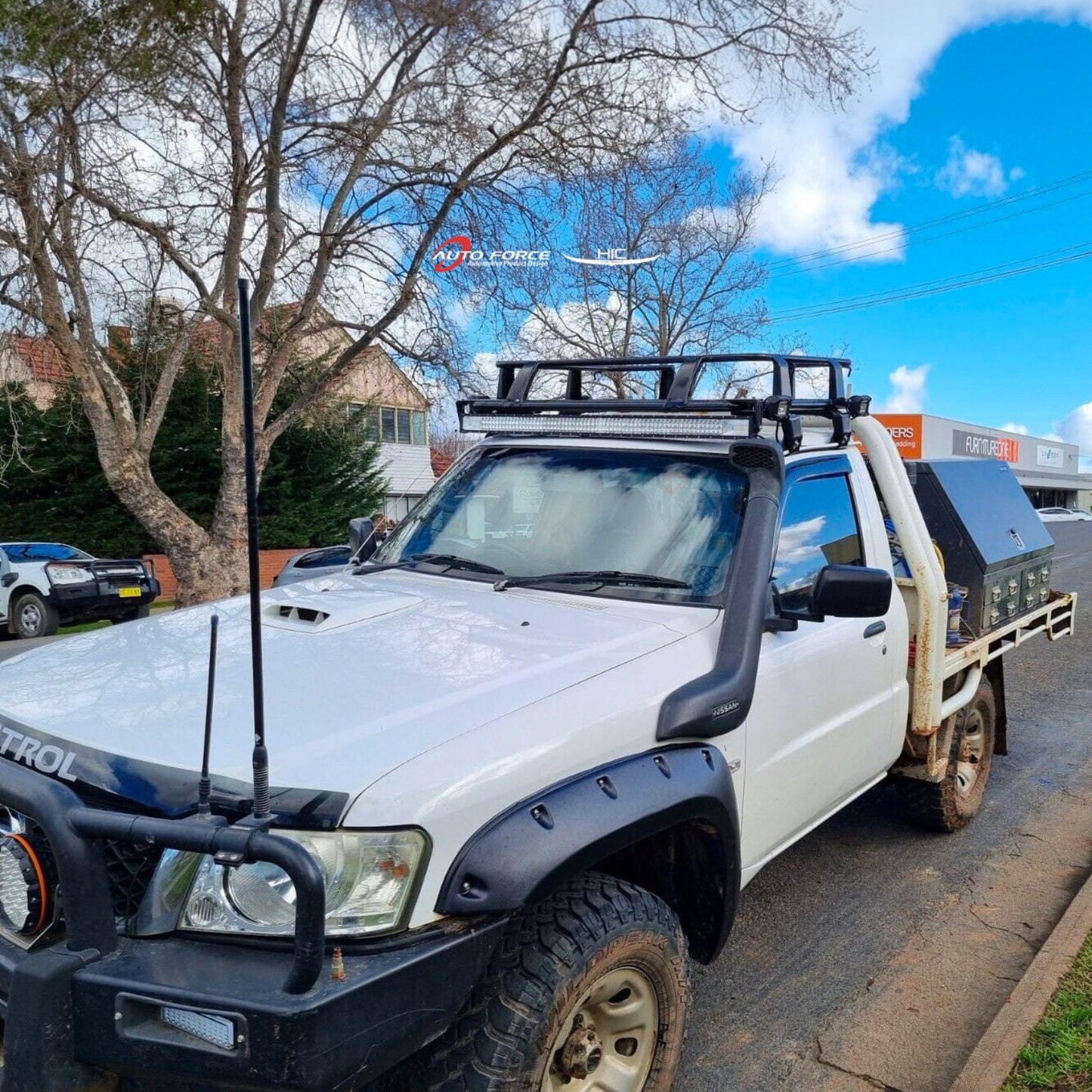 Installed view -  Nissan Patrol GU Y61 Ute Weather Shields 1998-2015 - HIC Premium