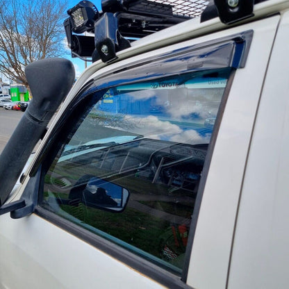 Installed view -  Nissan Patrol GU Y61 Ute Weather Shields 1998-2015 - HIC Premium