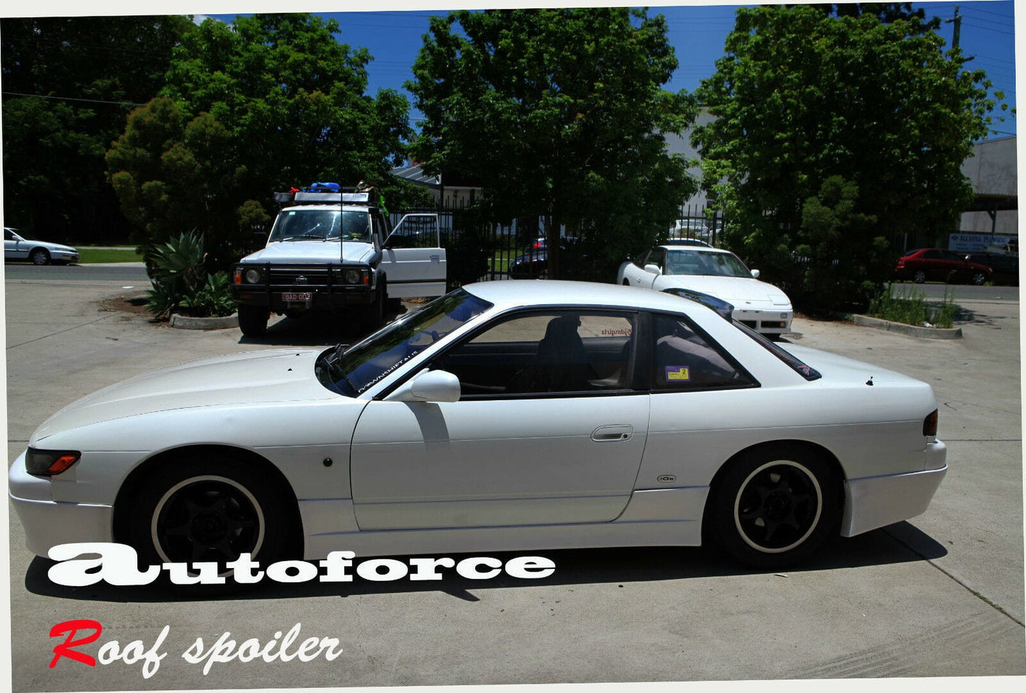 Installed view -  Nissan Silvia S13 Rear Roof Spoiler - HIC Premium