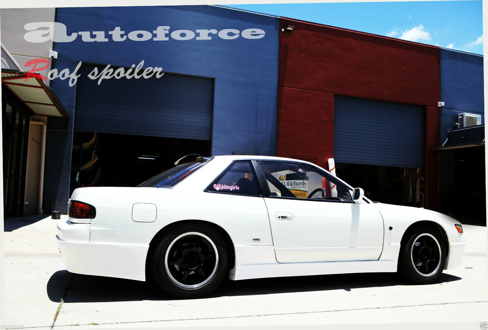 Installed view -  Nissan Silvia S13 Rear Roof Spoiler - HIC Premium