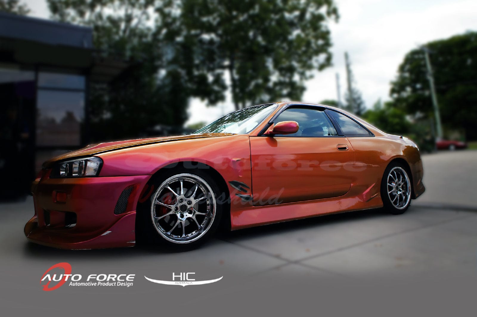 Installed view -  Nissan Skyline R33 GTR Weather Shields - HIC Premium