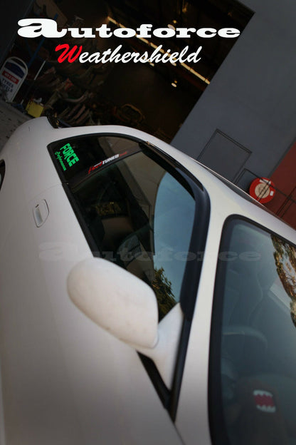 Installed view -  Nissan Skyline R33 GTR Weather Shields - HIC Premium