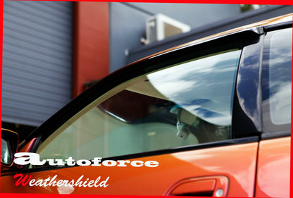 Installed view -  Nissan Skyline R33 GTR Weather Shields - HIC Premium