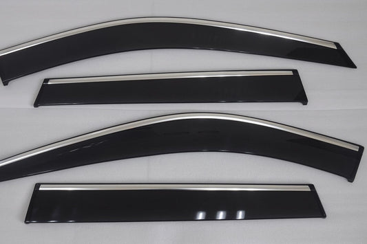 
                          Installed view -  Nissan X-Trail T33 Weather Shields 2021-On Chrome - HIC Premium
                      