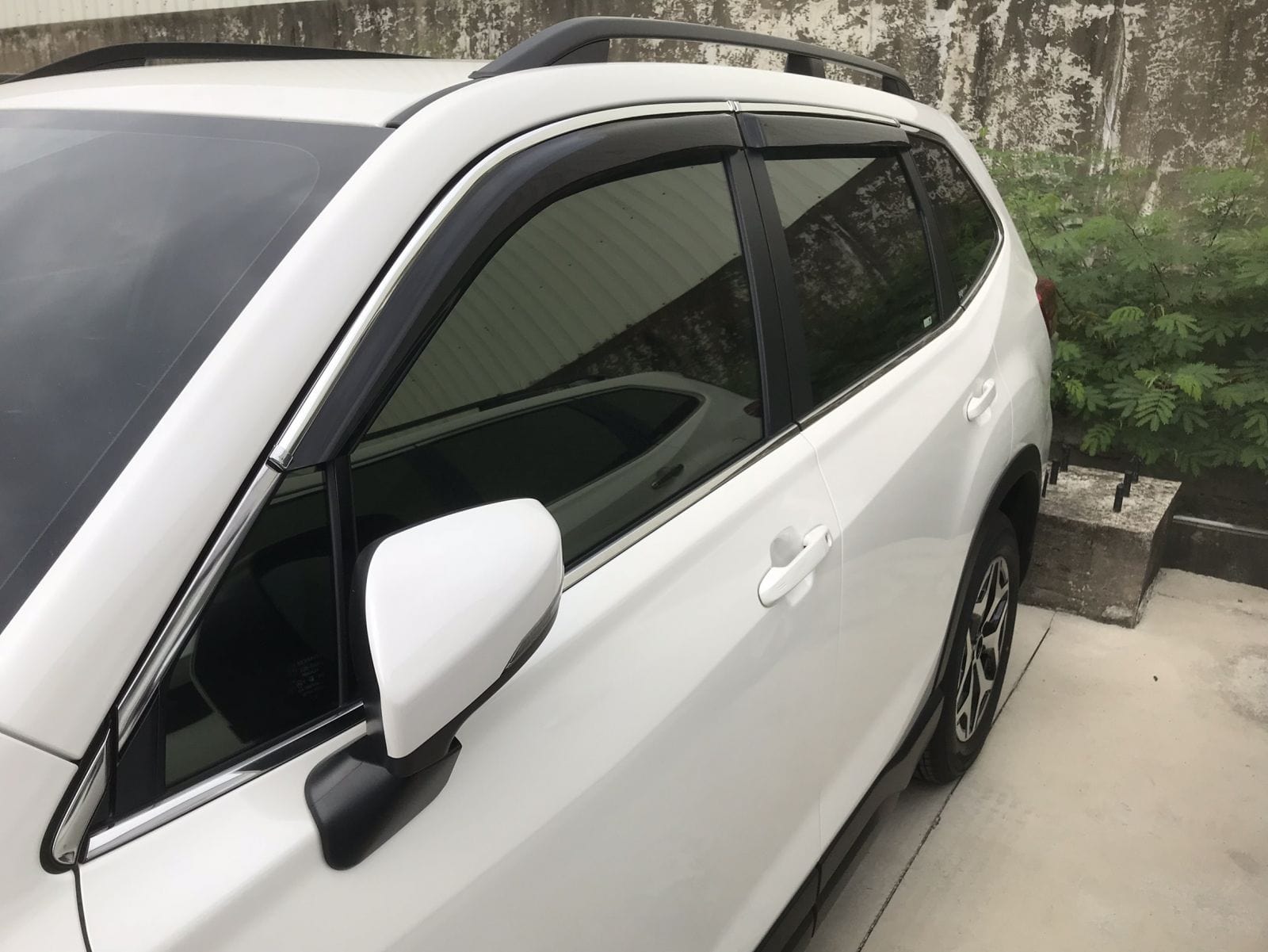 Installed view -  Subaru Forester SK Weather Shields 2018-On - HIC Premium
