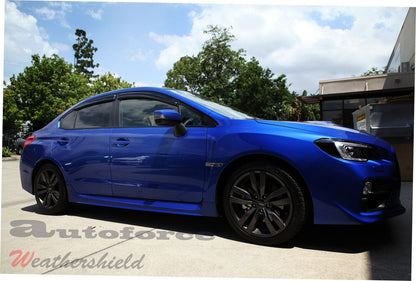 Installed view -  Subaru Impreza G4 Sedan Weather Shields 2012-2016 - HIC Premium