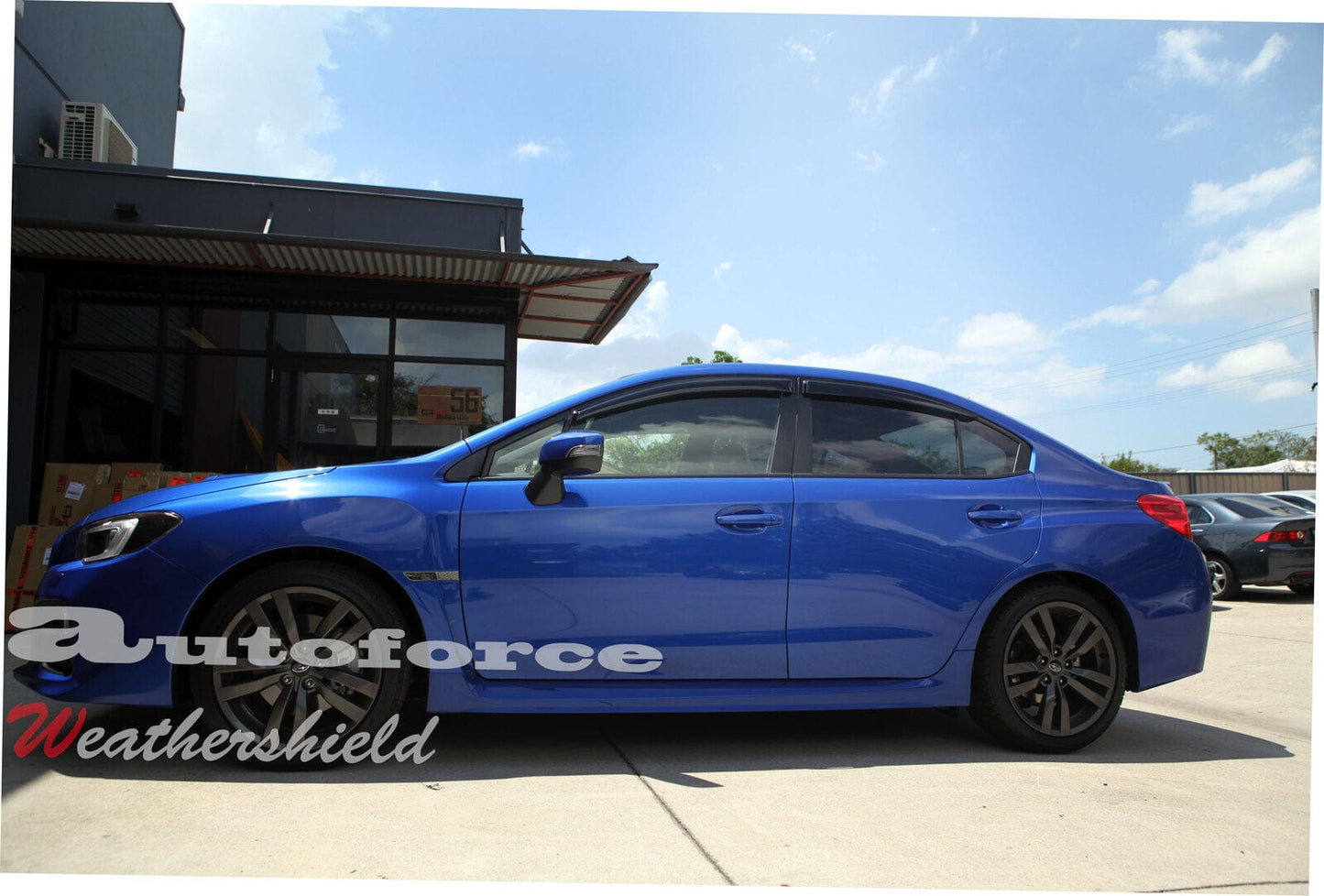 Installed view -  Subaru Impreza G4 Sedan Weather Shields 2012-2016 - HIC Premium