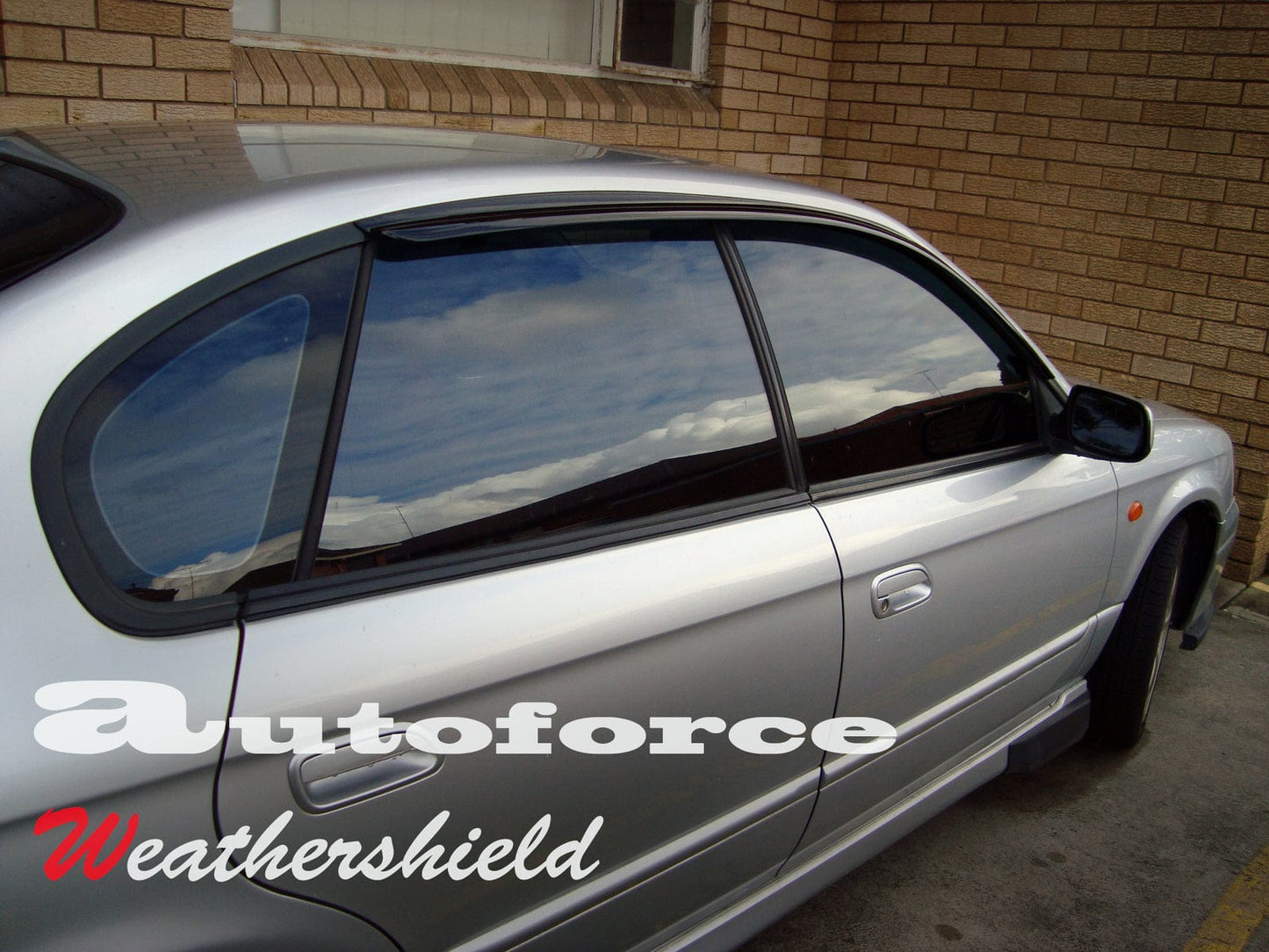 Installed view -  Subaru Liberty Gen 4 Wagon Weather Shields 2003-2008 - HIC Premium