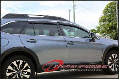 Installed view -  Subaru Outback Weather Shields 2015-2019 - HIC Premium