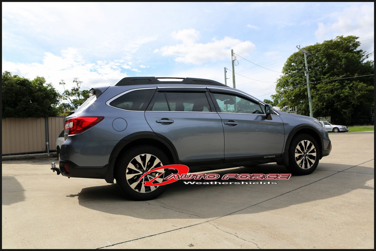 Installed view -  Subaru Outback Weather Shields 2015-2019 - HIC Premium