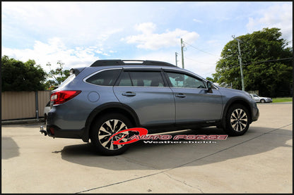 Installed view -  Subaru Outback Weather Shields 2015-2019 - HIC Premium