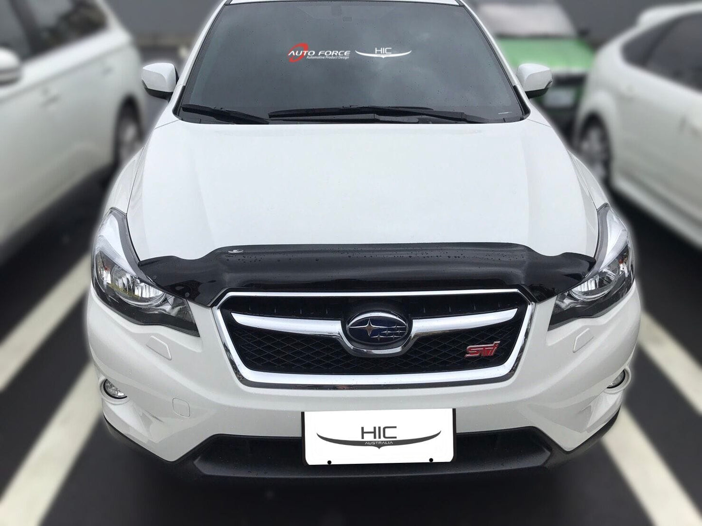 Installed view -  Subaru XV / Impreza 5 Door Hatch Bonnet Protector 2012–2016 - HIC Premium