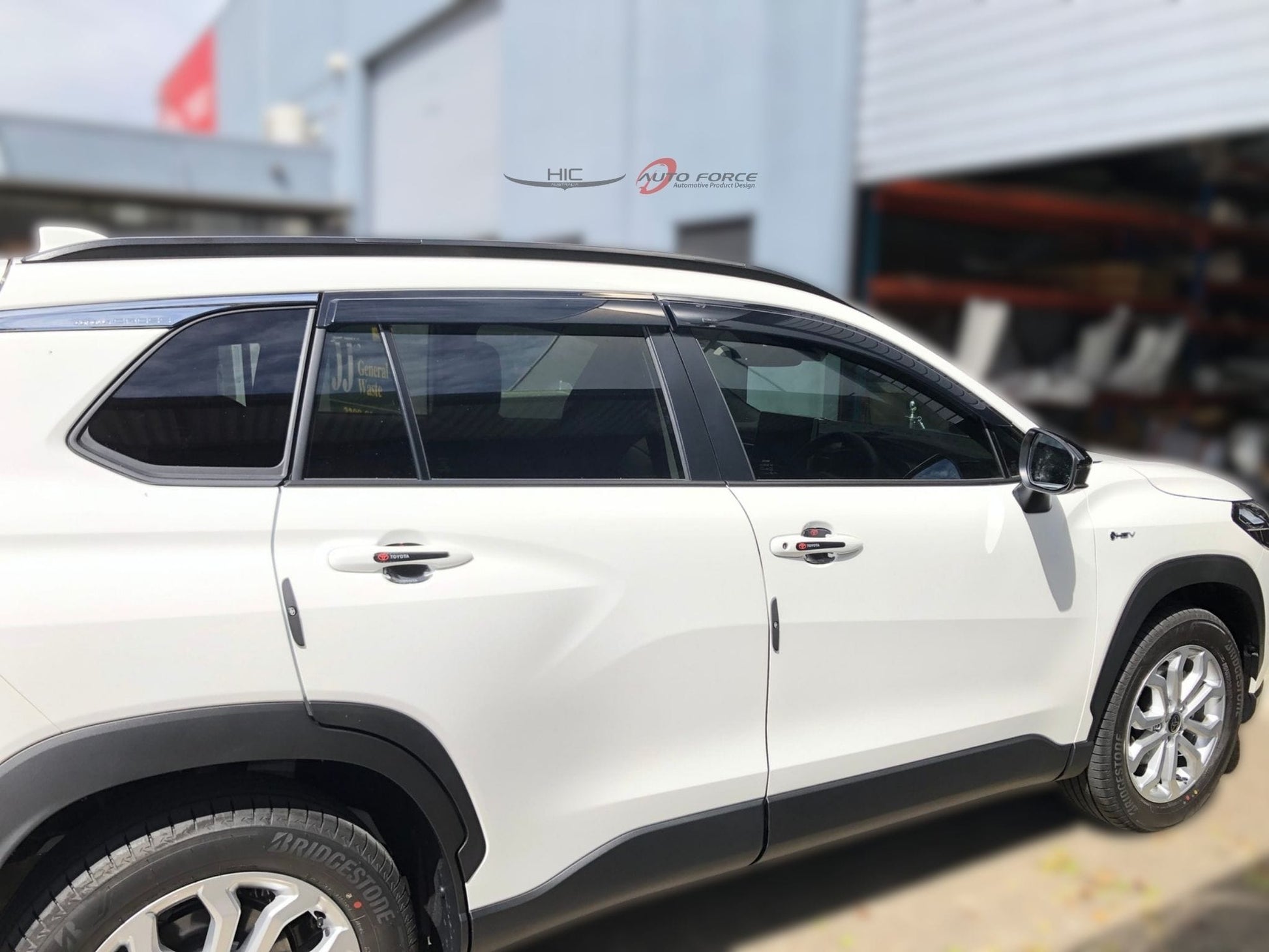 Installed view -  Toyota Corolla Cross Weather Shields 5 Door 2020-2026 - HIC Premium