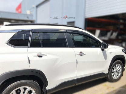 Installed view -  Toyota Corolla Cross Weather Shields 5 Door 2020-2026 - HIC Premium