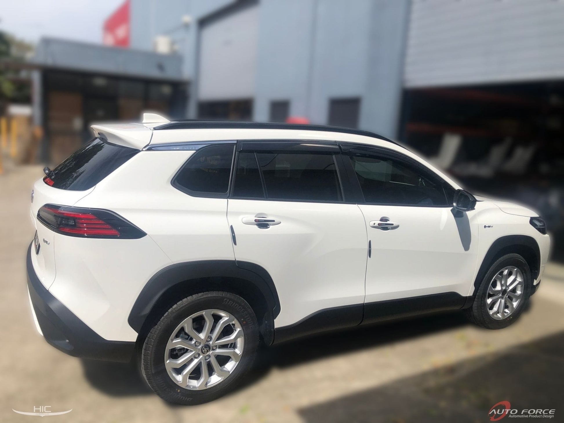 Installed view -  Toyota Corolla Cross Weather Shields 5 Door 2020-2026 - HIC Premium