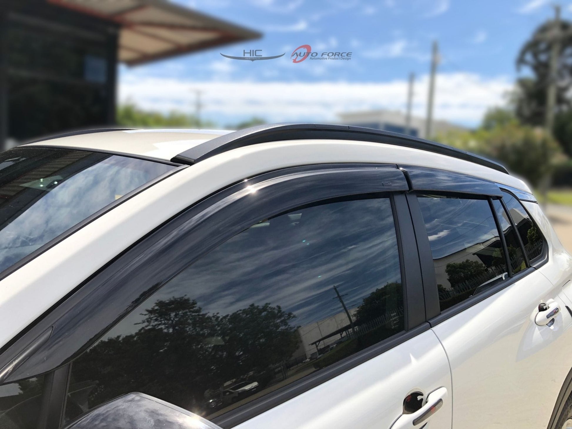 Installed view -  Toyota Corolla Cross Weather Shields 5 Door 2020-2026 - HIC Premium