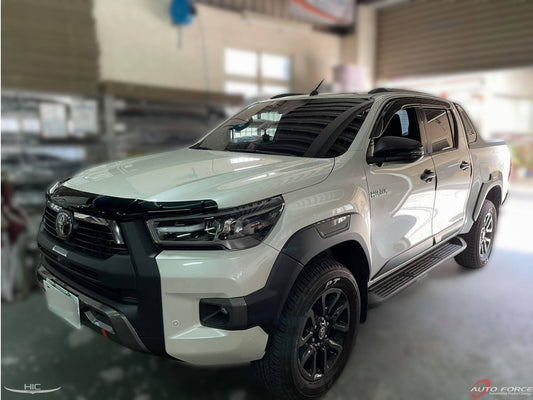 Installed view -  Toyota Hilux N80 Bonnet Protector 2020-2024 - HIC Premium