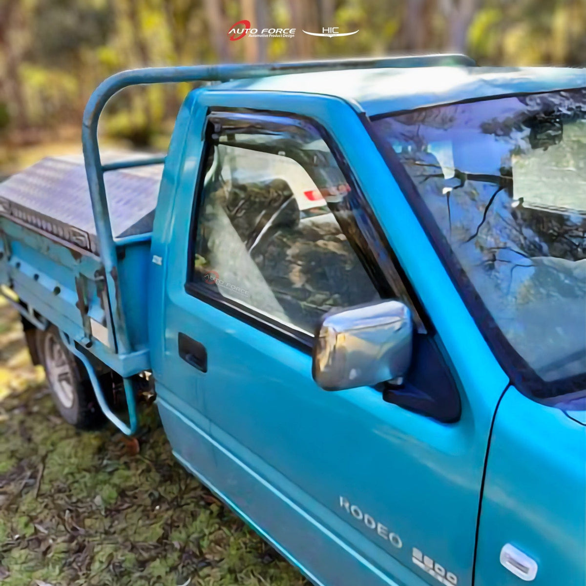 Installed view -  Toyota LandCruiser 70 Series Weather Shields Single Cab - HIC Premium