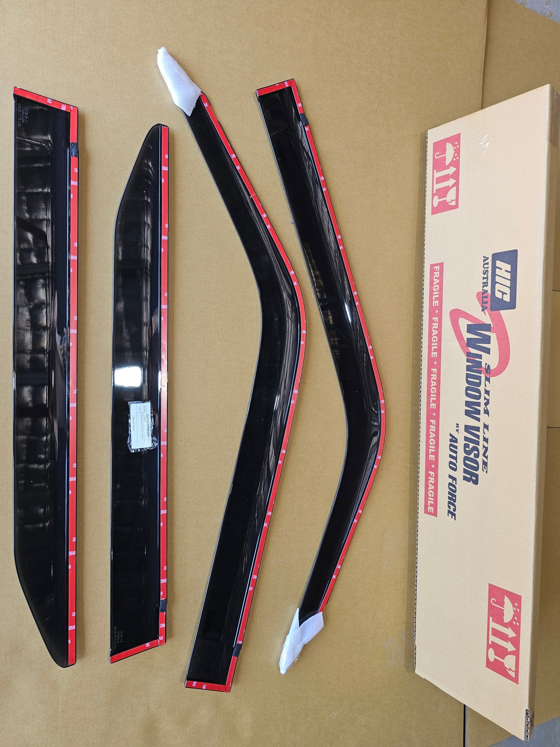 Installed view -  Toyota LandCruiser Prado 250 Series Weather Shields 2024-On - HIC