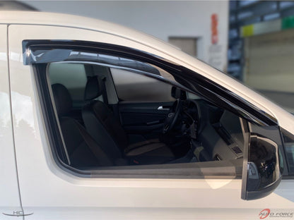Volkswagen Caddy Weather Shields 2021-2026 - HIC Premium, close-up driver's window