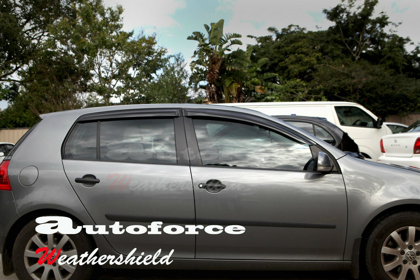 Installed view -  Volkswagen Golf MK5 Weather Shields 2005-2008 - HIC Premium