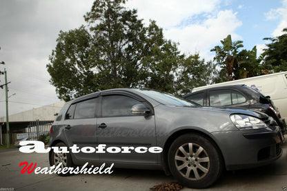 Installed view -  Volkswagen Golf MK5 Weather Shields 2005-2008 - HIC Premium