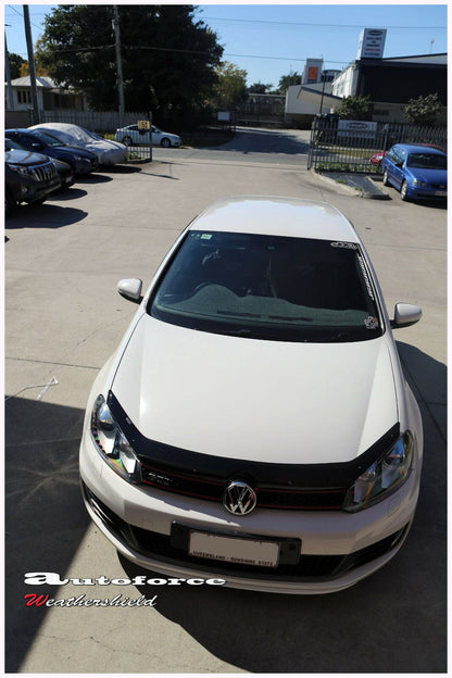 Installed view -  Volkswagen Golf MK6 Bonnet Protector 2009-2013 - HIC Premium
