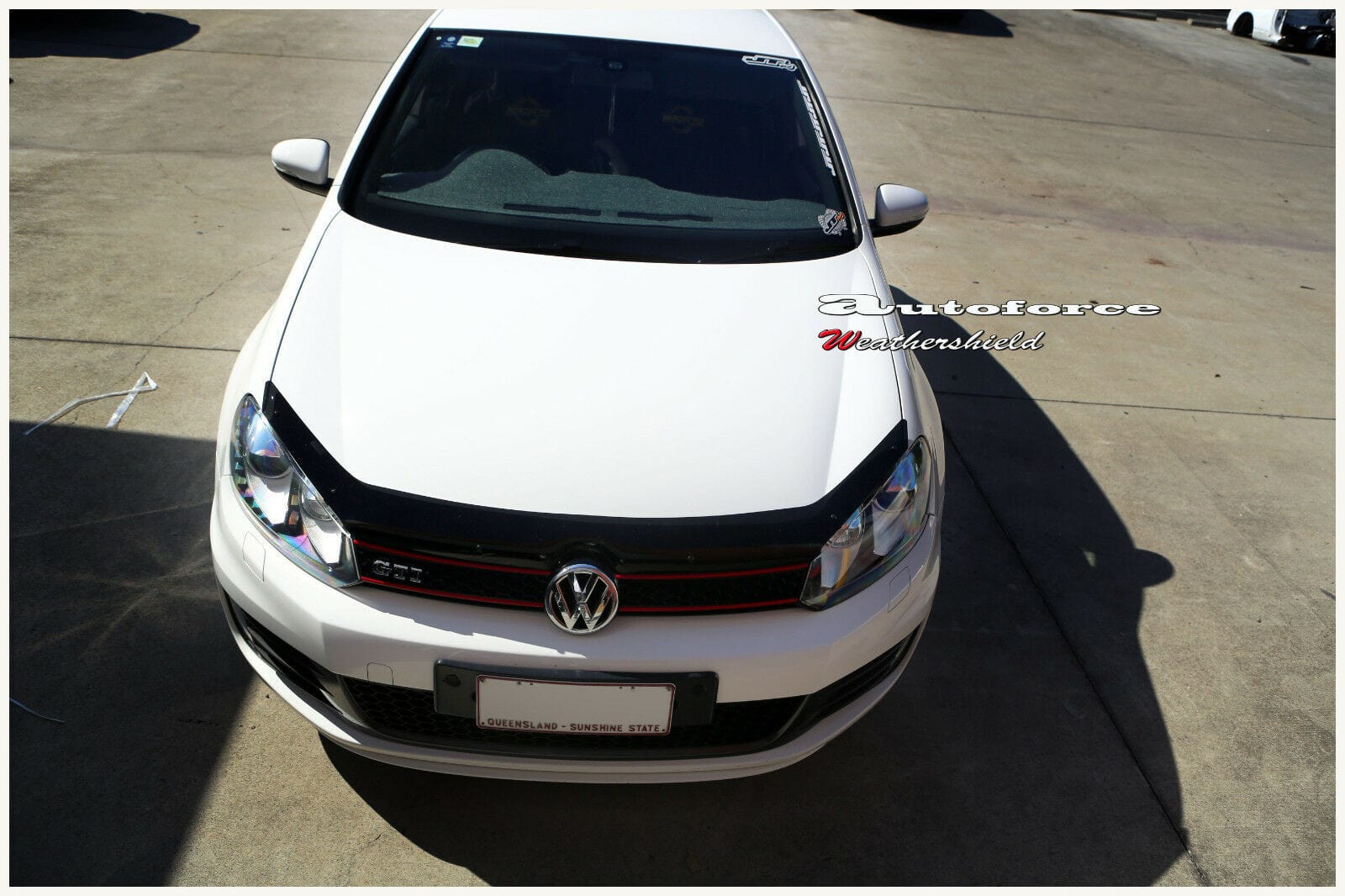 Installed view -  Volkswagen Golf MK6 Bonnet Protector 2009-2013 - HIC Premium
