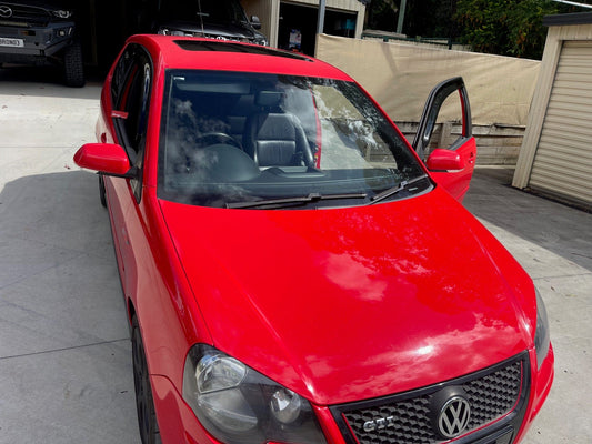 Installed view -  Volkswagen Polo 9N 3 Door Weather Shields 2002-2009 - HIC Premium